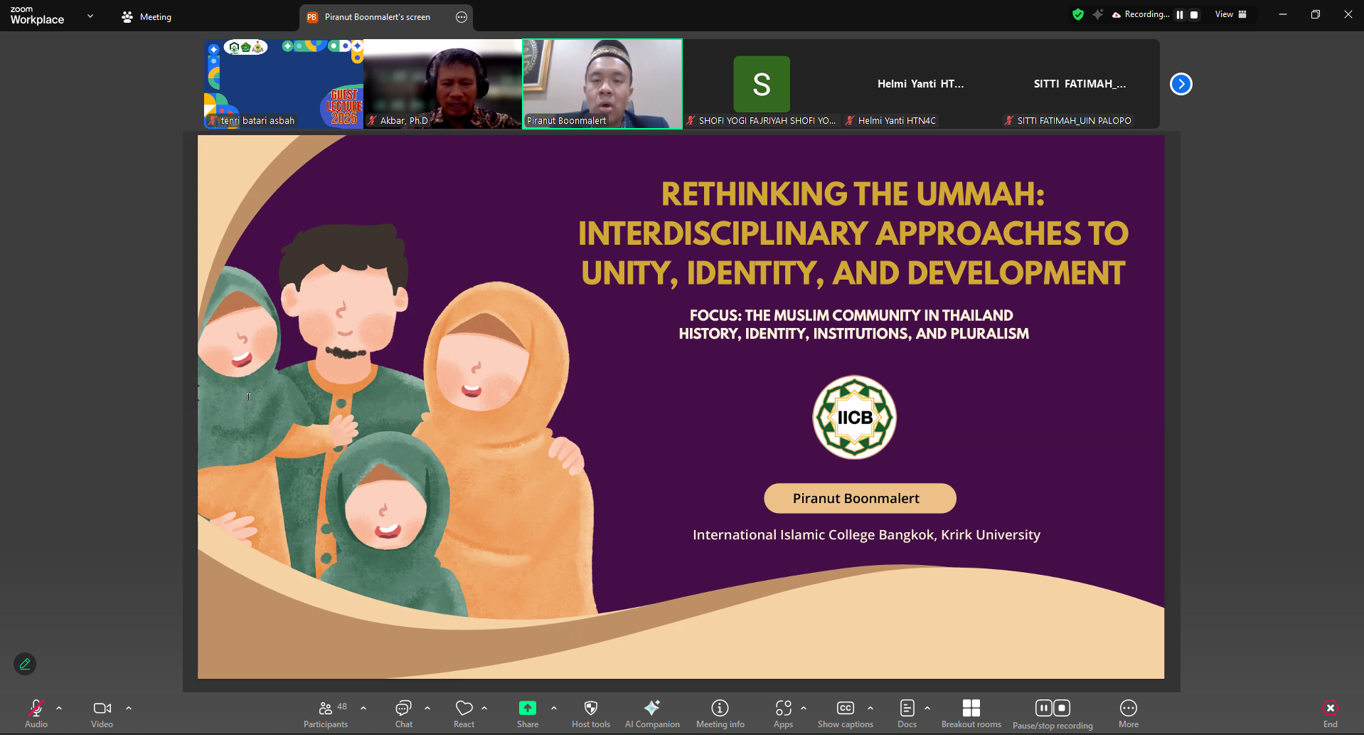 UIN Palopo Gelar Guest Lecture Internasional Bertema “Rethinking the Ummah” Bersama KRIRK University Thailand